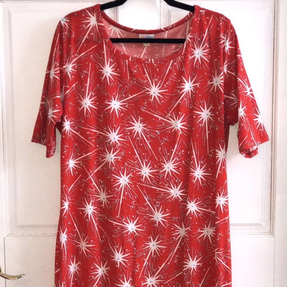 LuLaRoe EUC - 3XL Julia Dress - 4th of July